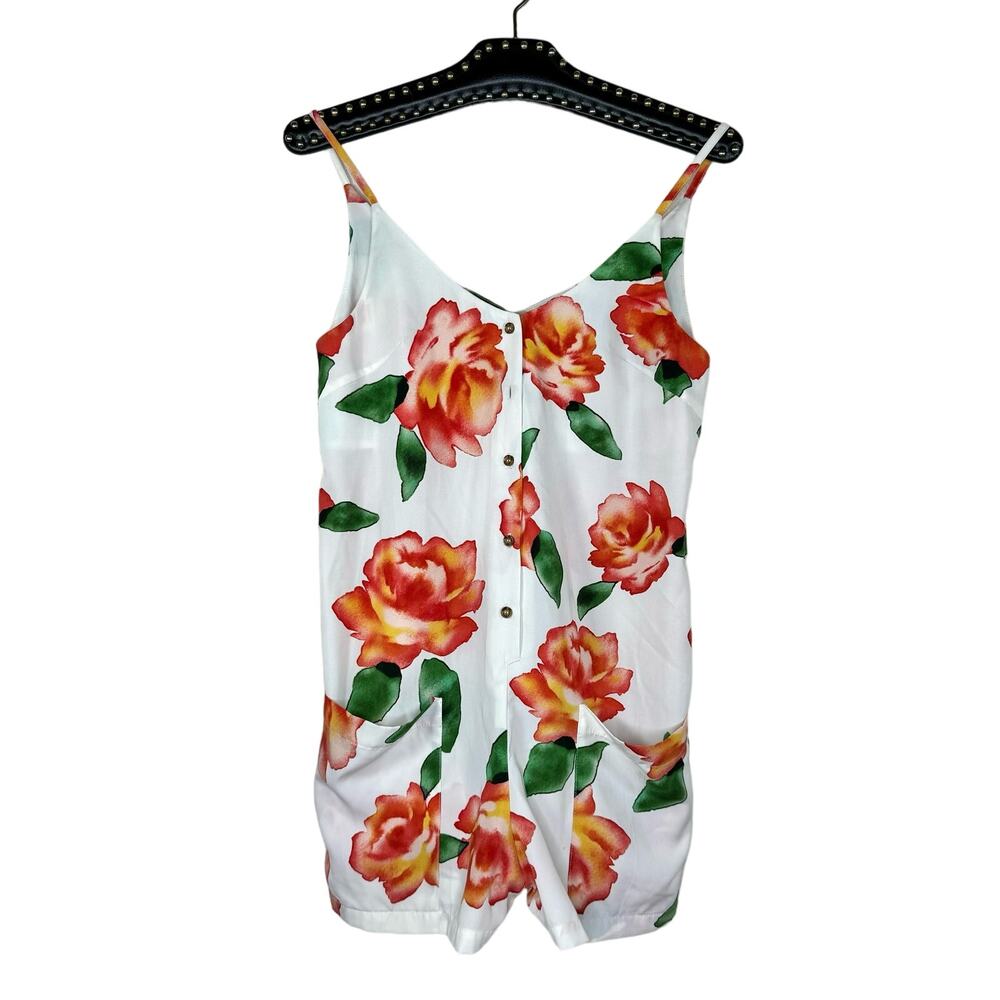 Sage the Label Sleeveless Floral Romper Small Preppy Summer